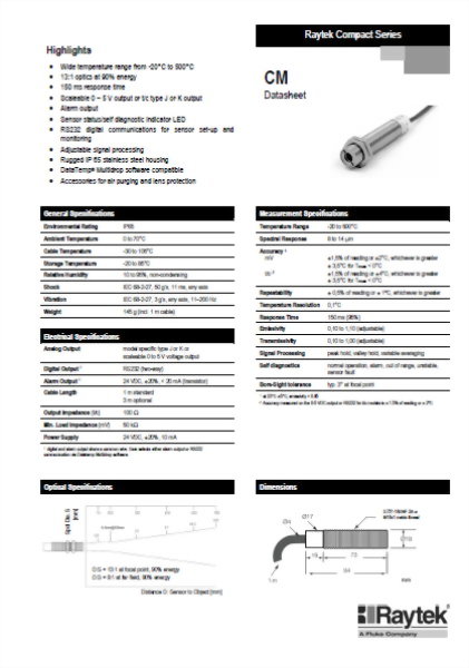 紅外線測溫器 Raytek CM (-20°C ~ 500°C)
