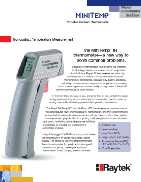紅外線測溫器 Raytek MiniTemp (-18°C ~ 400°C)