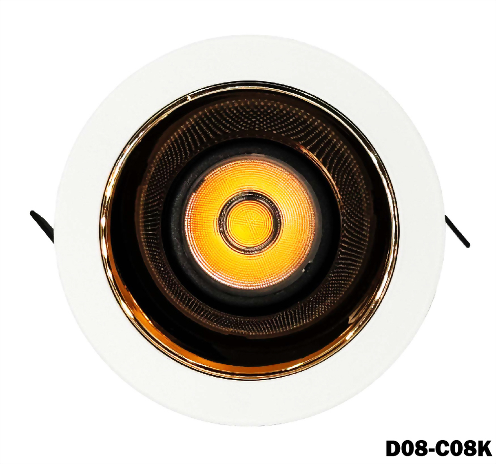 8W COB Nichia 內縮防眩可調角崁燈