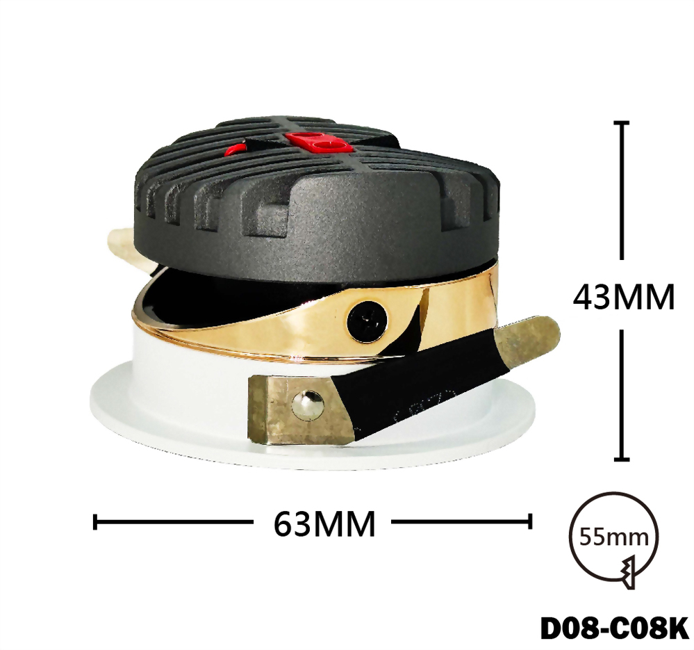 8W COB Nichia 內縮防眩可調角崁燈
