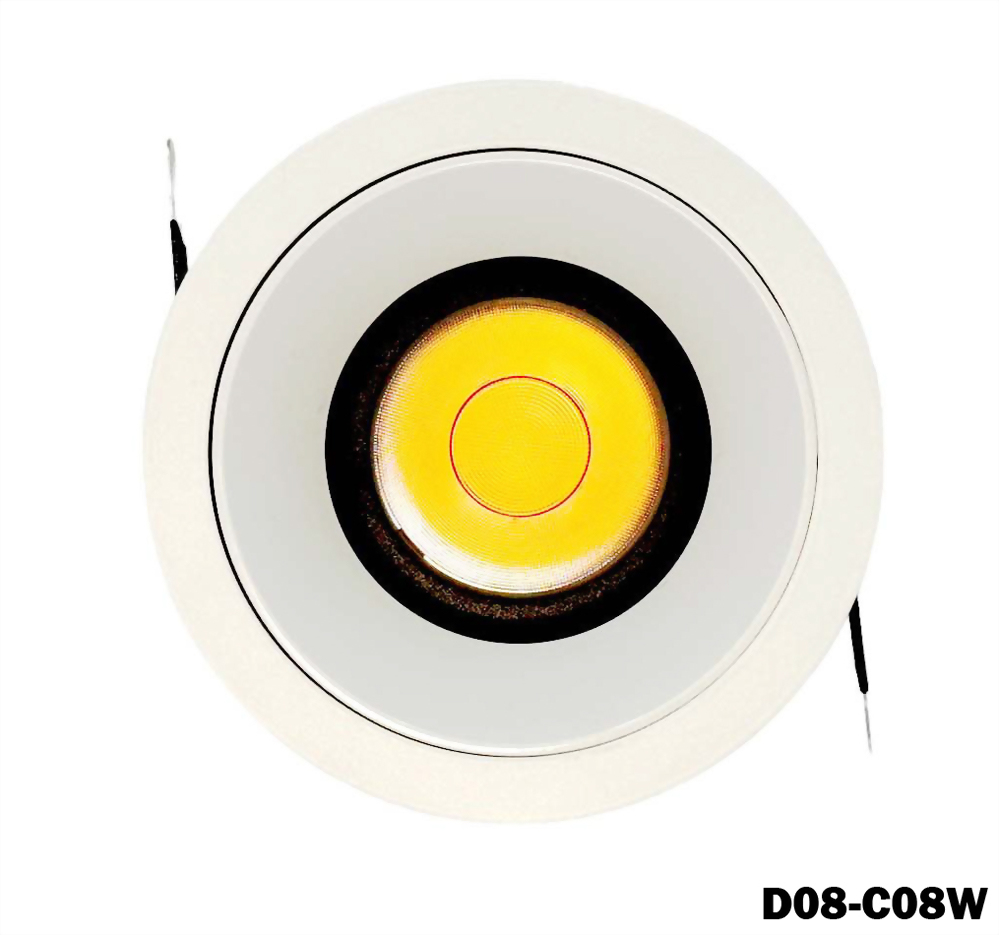 8W COB Nichia 內縮防眩可調角崁燈