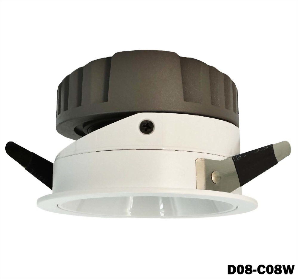 8W COB Nichia 內縮防眩可調角崁燈