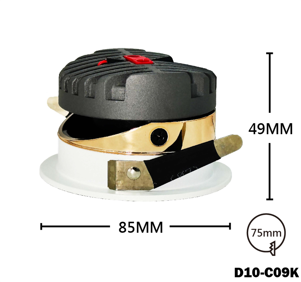 10W COB Nichia 內縮防眩可調角崁燈