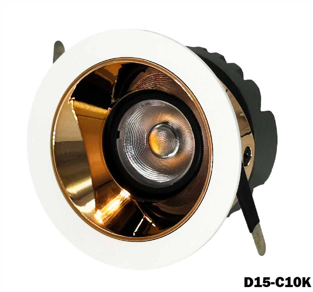 15W COB Nichia 內縮防眩可調角崁燈