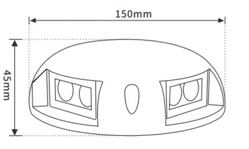 15W 8燈 戶外四邊 地面投射燈
