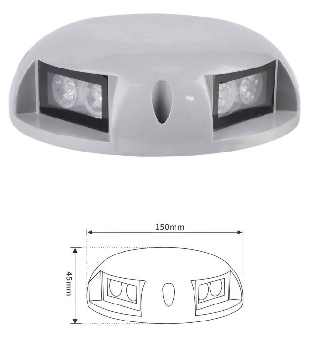 15W 8燈 戶外四邊 地面投射燈