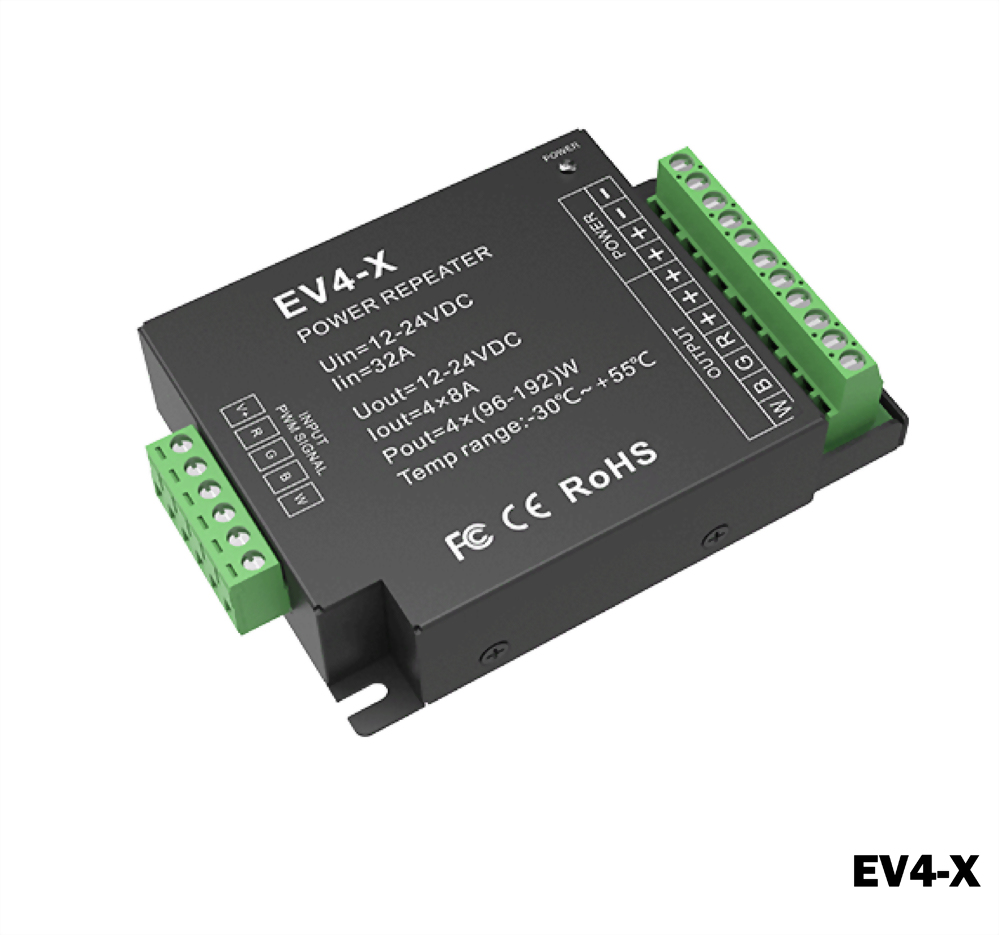 12-24VDC 4路 8A 4通道恒壓功率擴展器