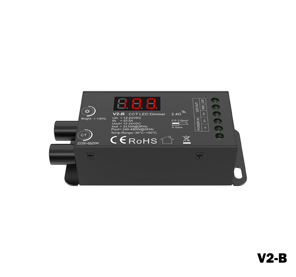 2.4G 數字碼顯示240-480W 調光調色控制器