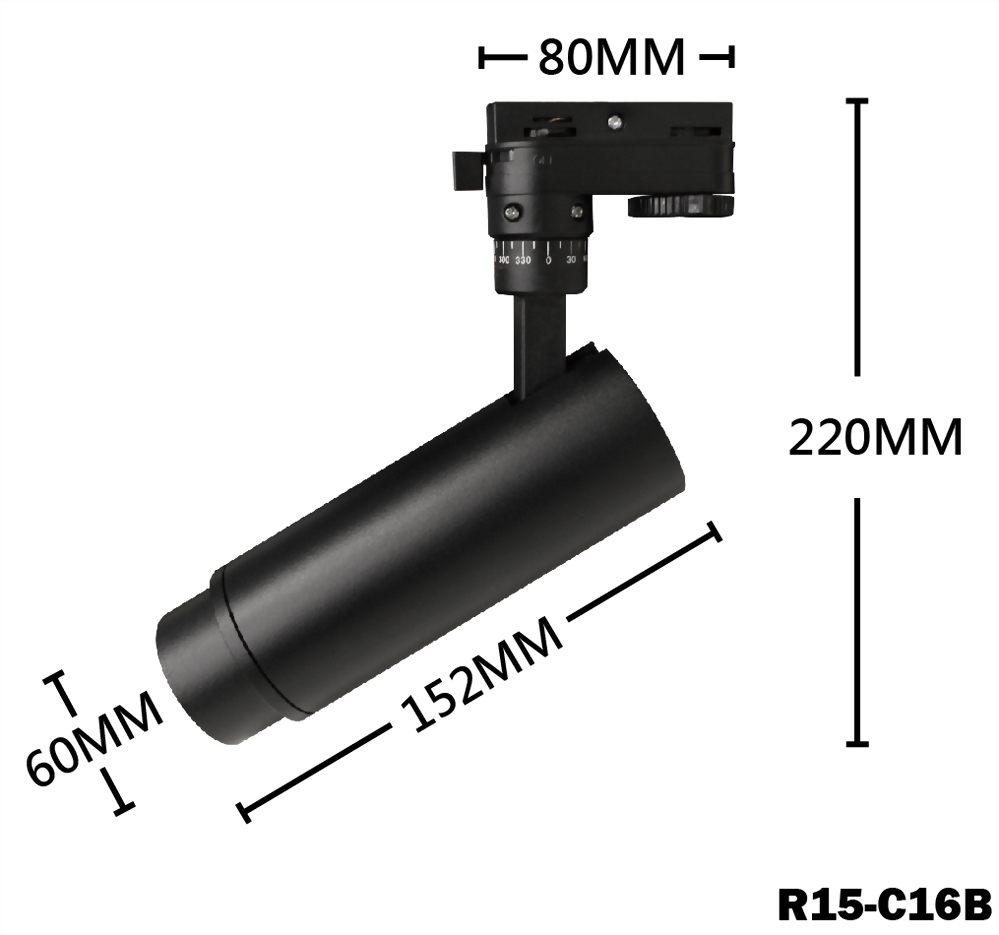 10W NICHIA COB 可調光學角度 軌道式投射燈