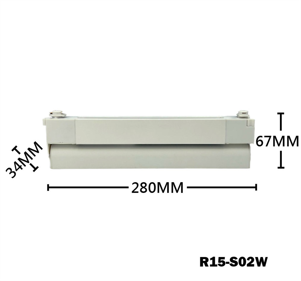 15W Nichia 白/黑烤漆長型 可調角軌道燈