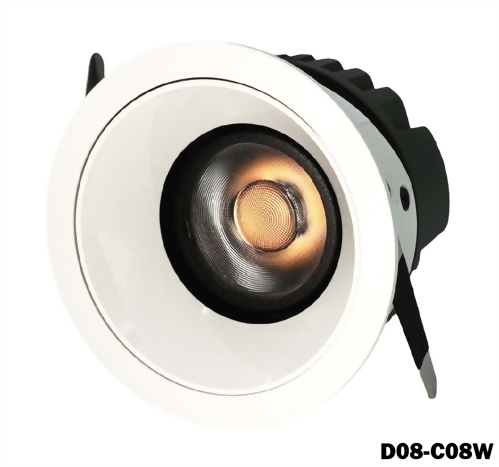 8W COB Nichia 內縮防眩可調角崁燈