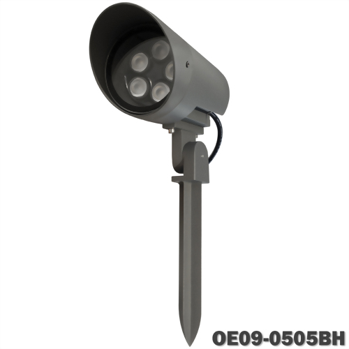 9W 5燈 深灰戶外壓鑄投射燈(戴帽版)