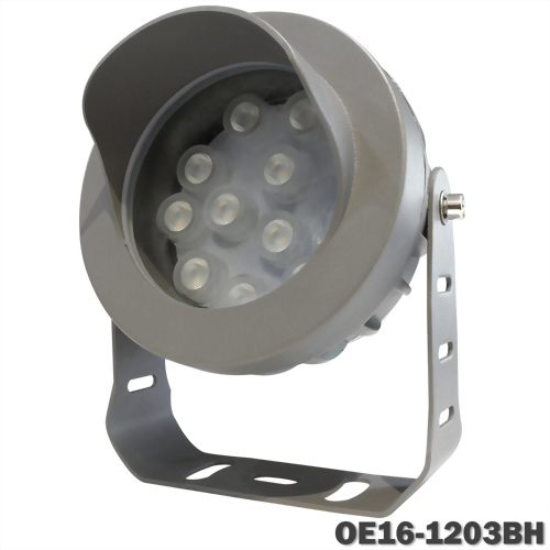 16W 12燈 深灰戶外壓鑄投射燈(戴帽版)