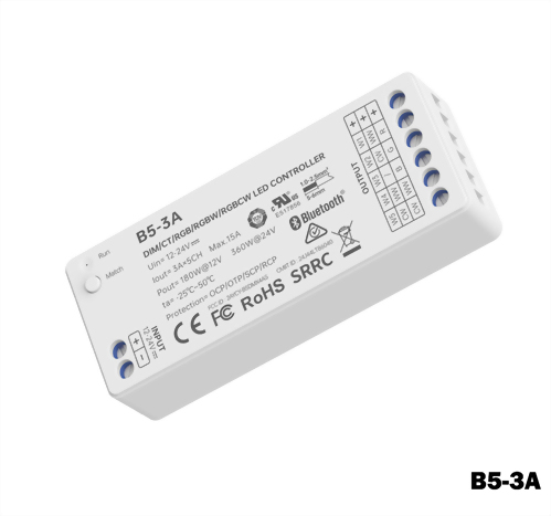 藍芽5.2 DIM/CT/RGB/RGBW/RGBCW 控制器