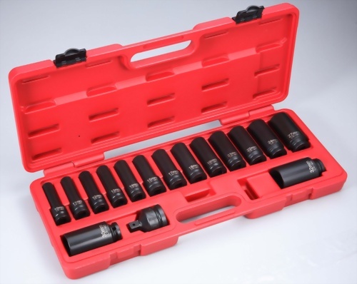 1/2" 16 Pcs  Deep Impact Socket kit (Chrome-Molybdenum Steel)