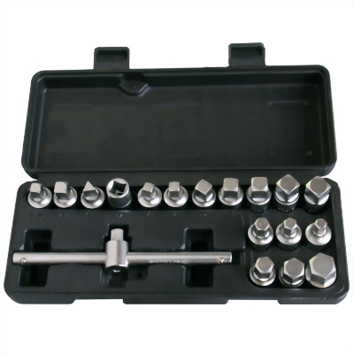 18 PCS -3/8" DR. MASTER DRAIN PLUG KEY SET-36mmL 18 PCS -3/8" DR. MASTER DRAIN PLUG KEY SET-36mmL