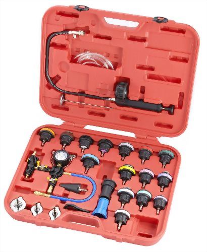 High Quality 26 Pcs Cooling System Leakage Tester and Vacuum Type Coolant Refilling Kits