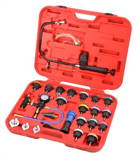High Quality 27 Pcs Cooling System Leakage Tester and Vacuum Type Coolant Refilling Kits