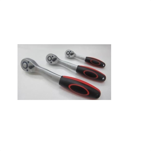 Ratchet Handle with Quick Release 1/4",3/8",1/4" *72T (Chrome Molybdenum Steel Driver Satin finish)