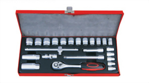 3/8" 24Pcs Knurled Socket Set (50BV30 MAT Finish)