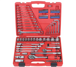 1/4", 1/2" 95 Pcs Knurled Socket tool set