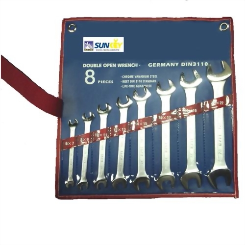 12Pcs DIN 3110 Double Open End Wrench Set (CRV 6140 Satin finish, 6-32mm)