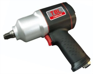 3/4" Industrial Composite Twin Hammer Mechanism Mini Air Impact Wrench With Handle Exhaust.