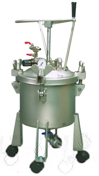 2 1/2 Gallon Dome Type Pressure Feed Paint Tank