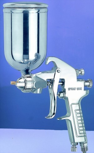 Gravity Feed Air Spray Gun With 250cc Stainless Steel Cup