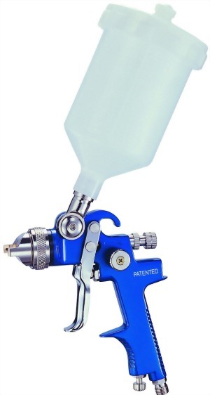Gravity Feed Air Spray Gun With 600cc Cup With Built-In Adjustable Connector