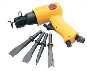 150mm Hex./Round Shank Air Hammer With 5Pcs Chisels
