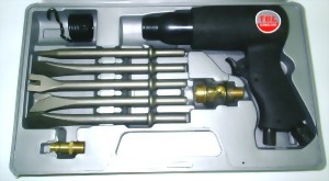 9 Pcs 190 mm Hex./Round Shank Air Hammer Kit