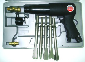 250mm Hex. Shank Air Hammer With 5Pcs 7" Chisels