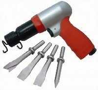 190 mm Heavy Duty Air Hammer With 4Pcs 5" Chisels (Rear Exhaust)