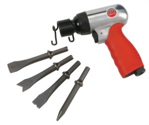 150 mm Heavy Duty Air Hammer With 4Pcs 5" Chisels (Rear Exhaust)