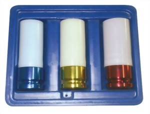 3 Pcs 1/2" Air Thin Wall Deep Impact Socket Set(Cr-Mo)