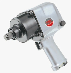 1" Pistol Type Heavy Duty Twin Hammer Mechanism Air Impact Wrench With 1"/6" Anvil