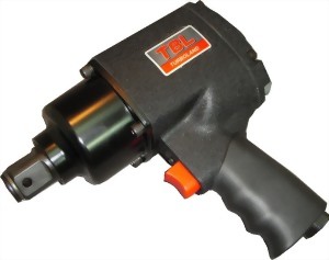 1" Pistol Type Mini Heavy Duty Twin Hammer Mechanism Air Impact Wrench With 1"/6" Anvil