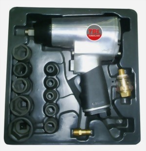 17PCS 1/2" Heavy Duty Air Impact Wrench Kit