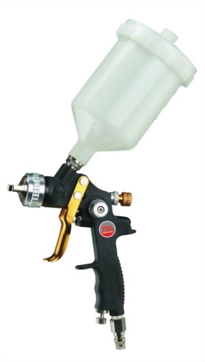 Water Base High Volume Low Pressure Gravity Feed Air Spray Gun With 600 cc Nylon Cup