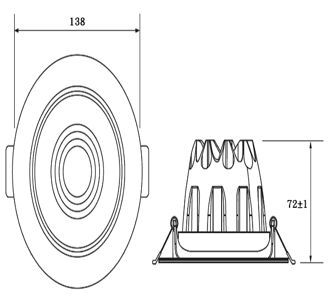 LED 12公分 高效聚光COB崁燈