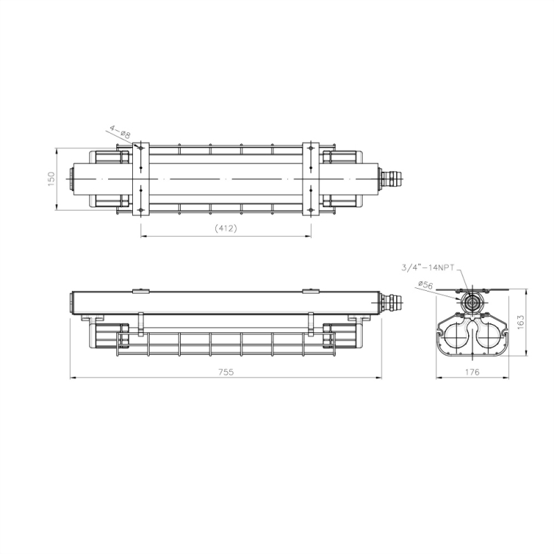 LED T8 8W 雙管防爆燈具