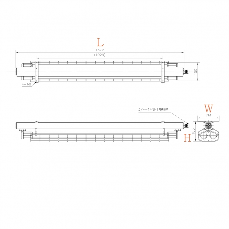 LED T8 17W 雙管防爆燈具