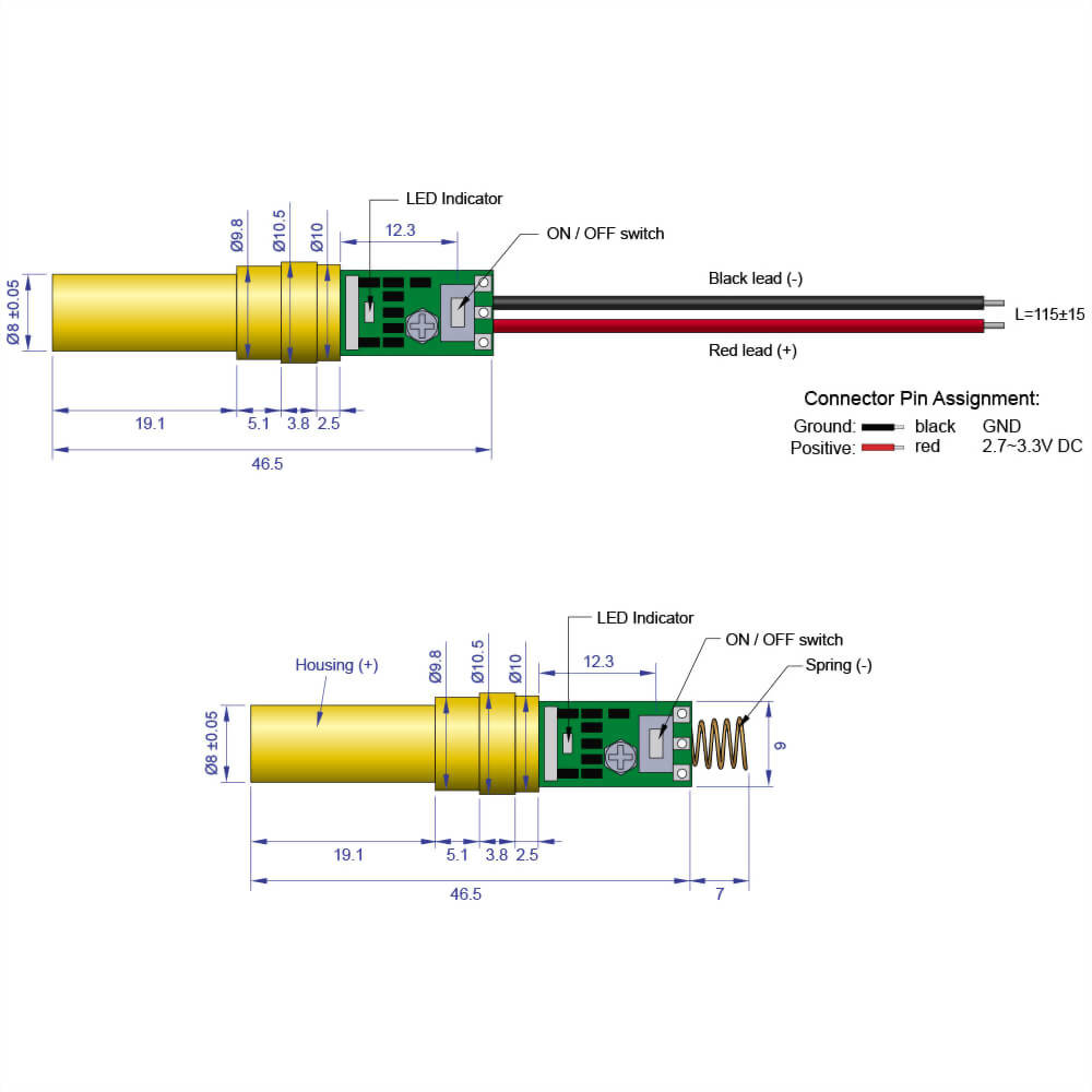 Green Dot Laser Modules-VLM-532-42-5