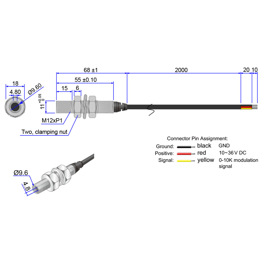 Green-Dot-Laser-Module-VLM-520-71-3_10~36V laser, meet 12V laser, 24V laser and 30V laser industrial standard requirements