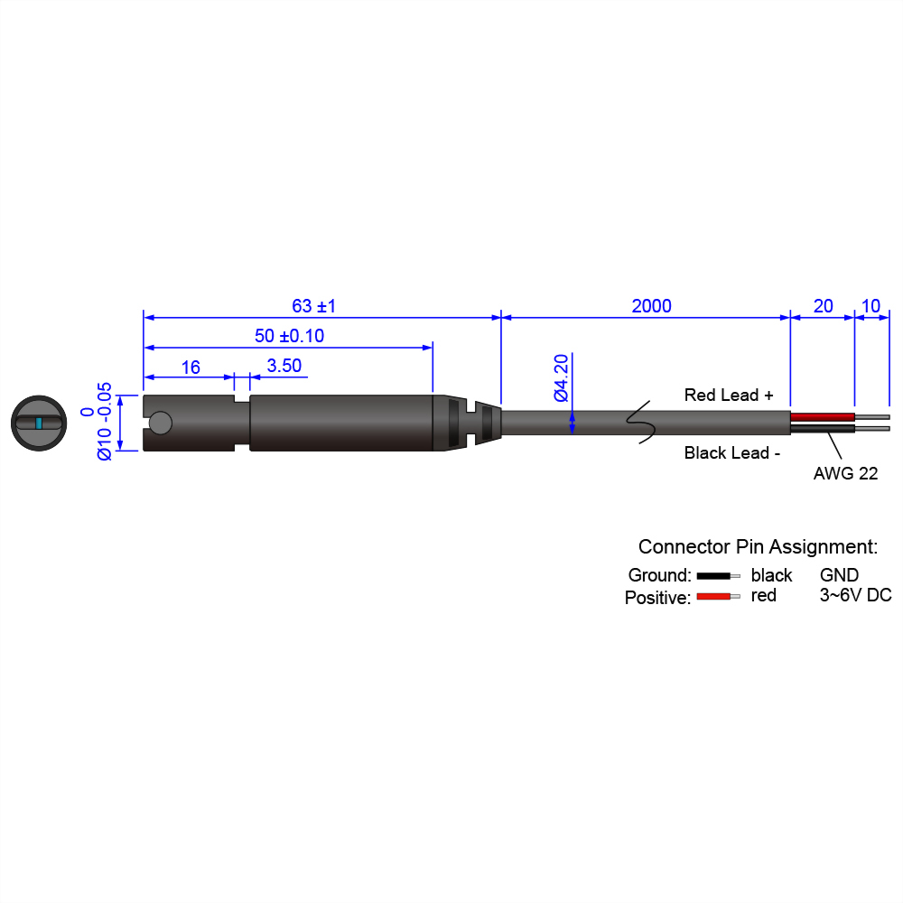 Straight Green Laser Line Module