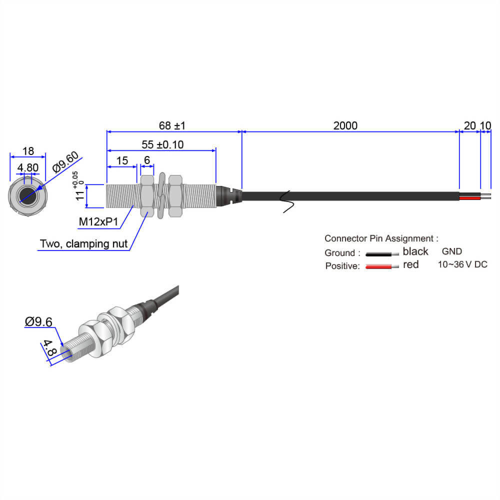 IR-Dot-Laser-Module-VLM-850-72-3_10~36V laser, meet 12V laser, 24V laser and 30V laser industrial standard requirements