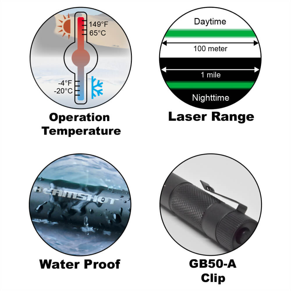 Green tactical laser pointer-GB50-A-3