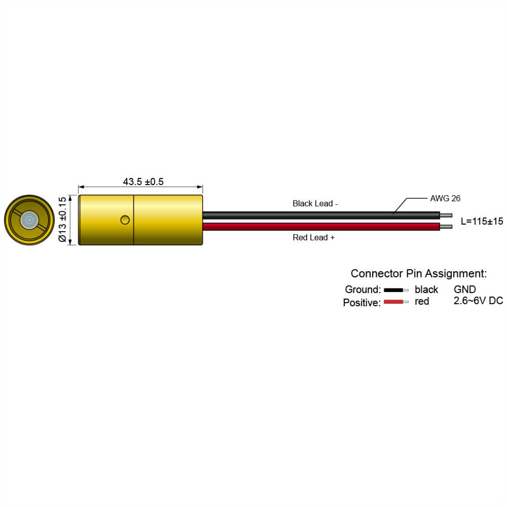 Quarton Laser Module VLM-650-03 LPA (ECONOMICAL DOT LASER)