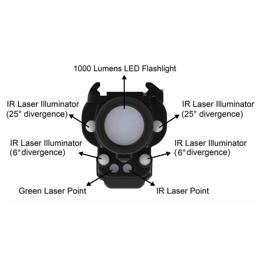 4 in 1 Laser Light Aiming System For Pistol And Combat Rifle